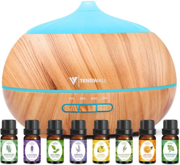 Essential Oil Diffuser with 8 Aromatherapy Oils mothers day gift for girlfriend