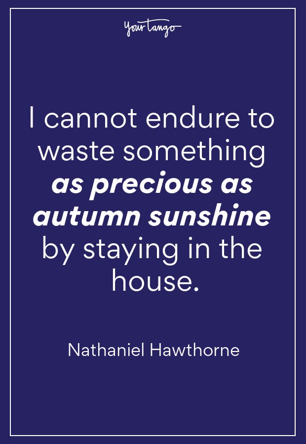 Nathaniel Hawthorne Fall Quote