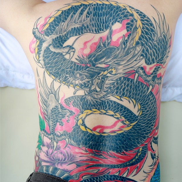 Full back dragon tattoo
