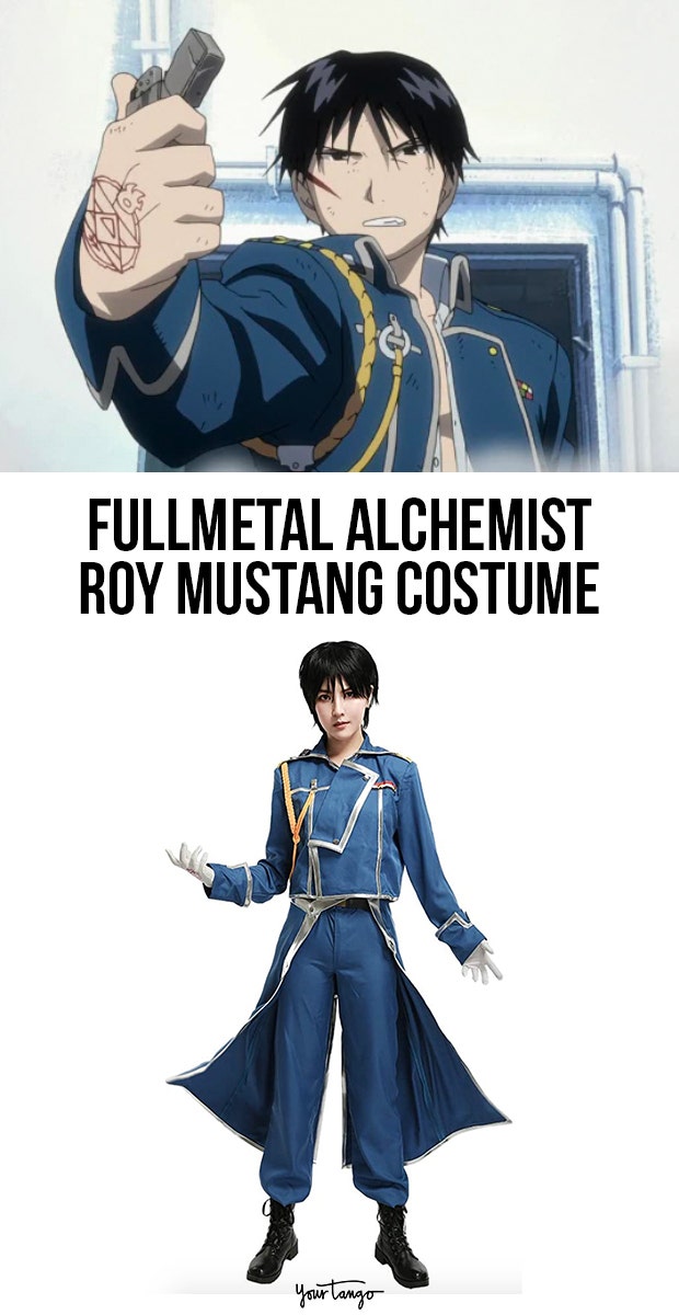 Roy Mustang Blue Colonel Fullmetal Alchemist Costume 