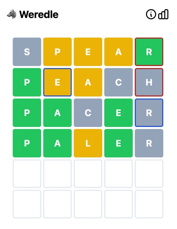 games like wordle weredle