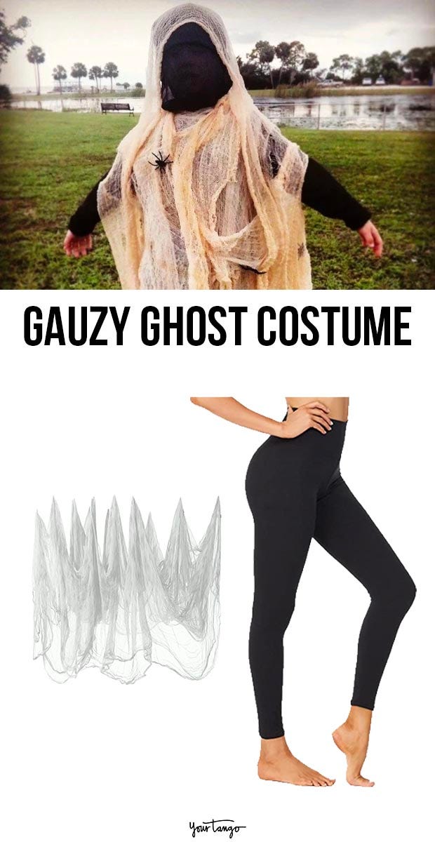 gauzy ghost last minute halloween costumes