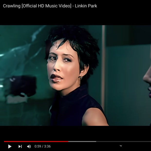 Ghislaine Maxwell lookalike in screenshot from Crawling