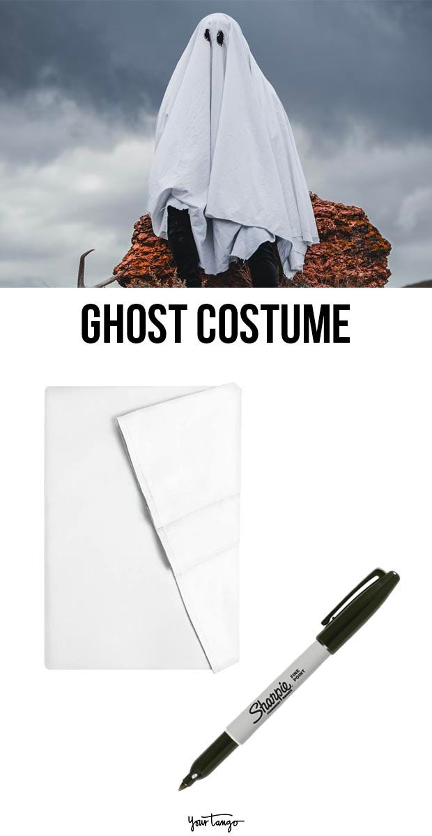 ghost last minute halloween costumes