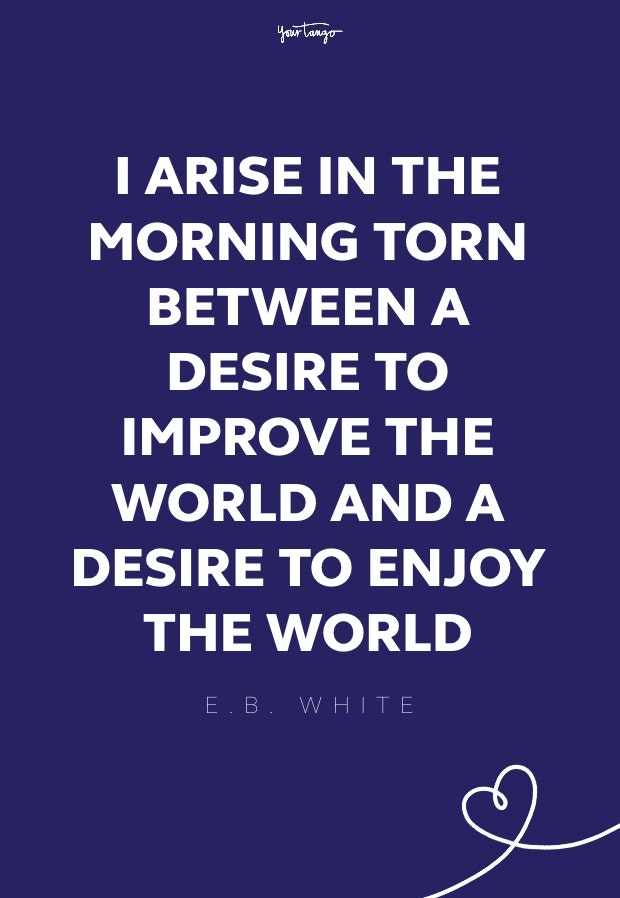 E.B. White good morning quotes 