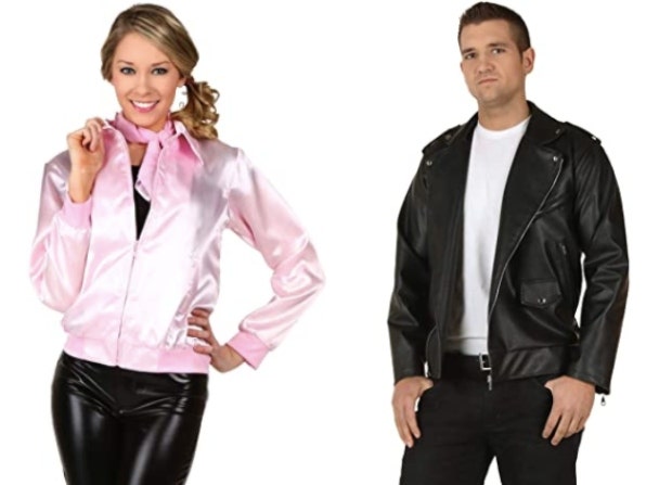 grease pink ladies and greaser couples costume