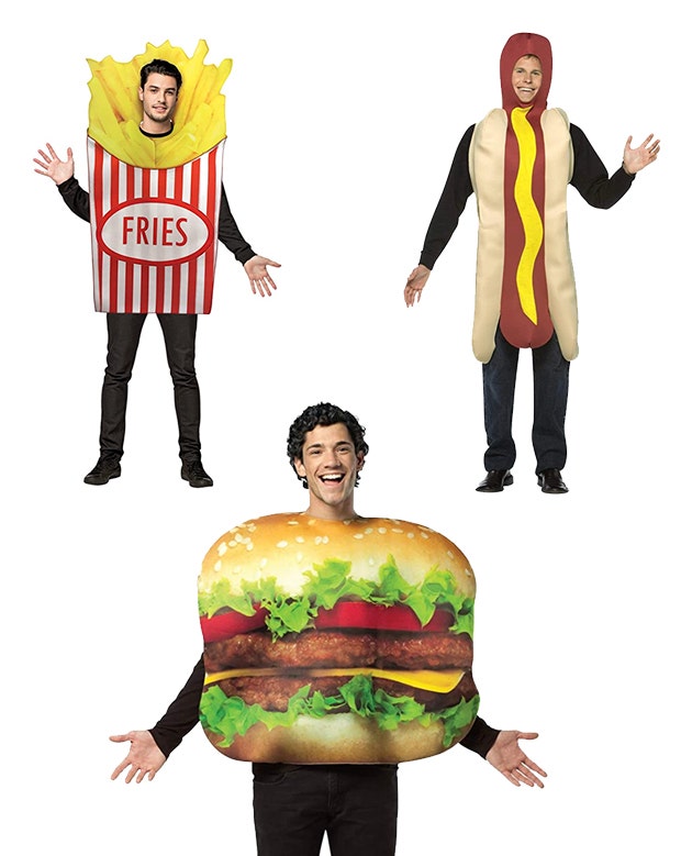 group halloween costumes hamburger fries hot dog
