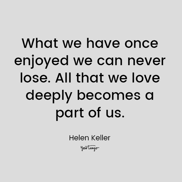 helen keller love quote for him