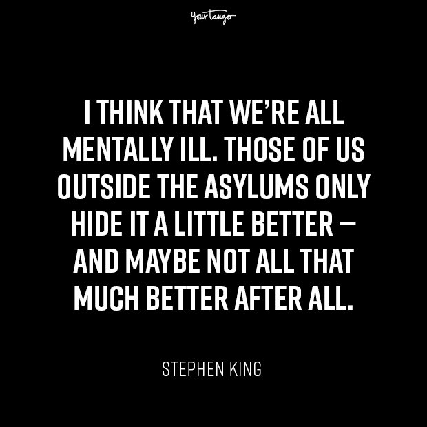 Stephen King mental health quote