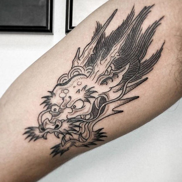 Japanese dragon tattoo