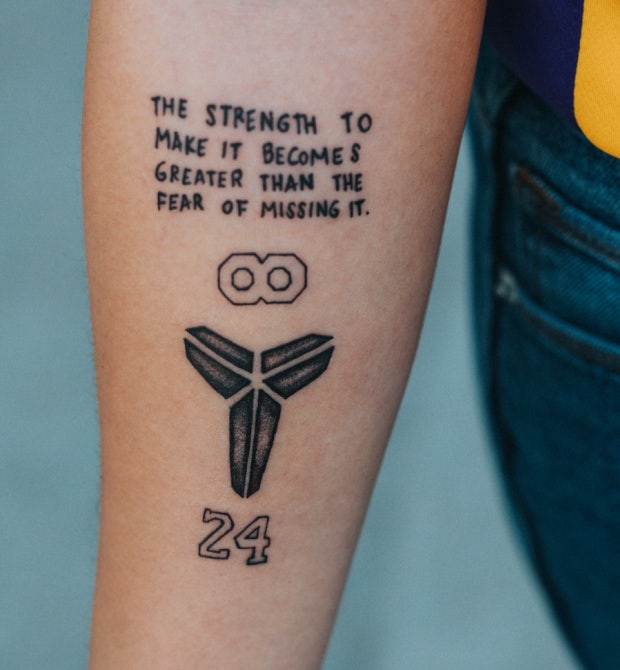 kobe bryant quote tattoo idea for women