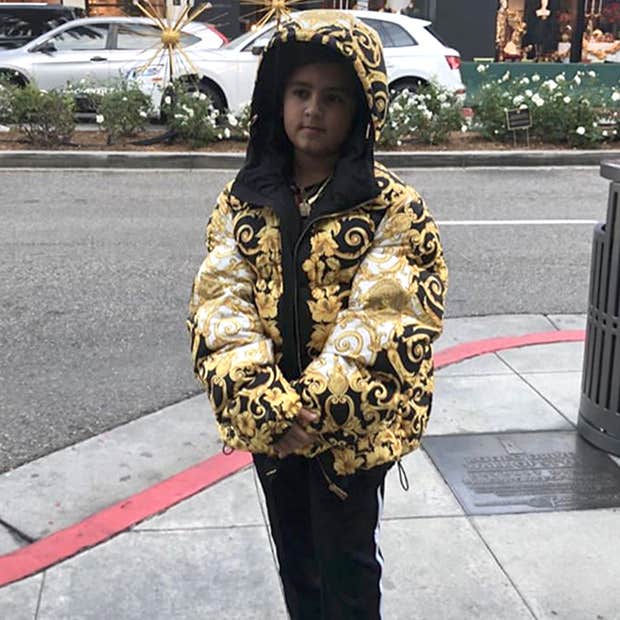 mason disick versace coat