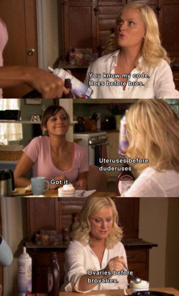 ovaries before brovaries leslie knope