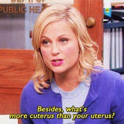 besides what's more cuterus than your uterus leslie knope