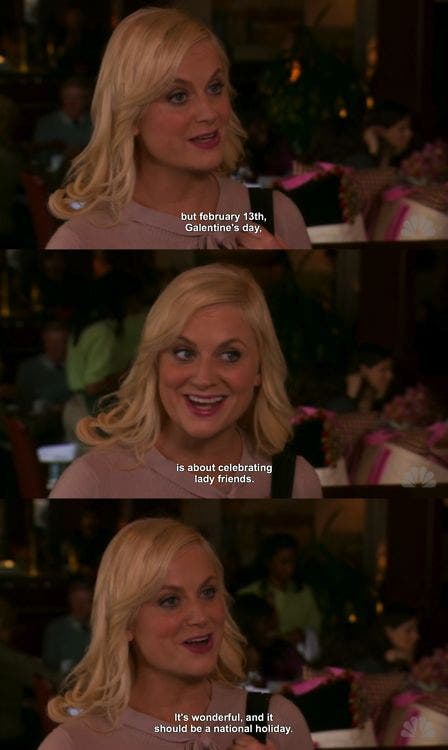 leslie knope galentine&#039;s day