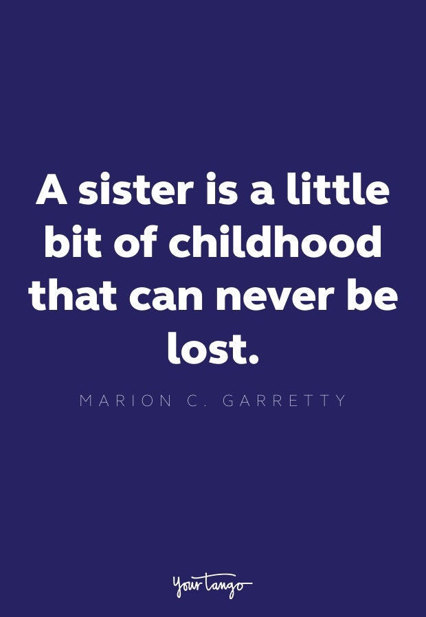marion c. garretty loss of a sister quote
