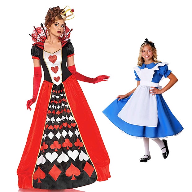 mother daughter halloween costumes alice in wonderland queen of hearts