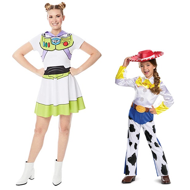 mother daughter halloween costumes buzz lightyear jessie toy story