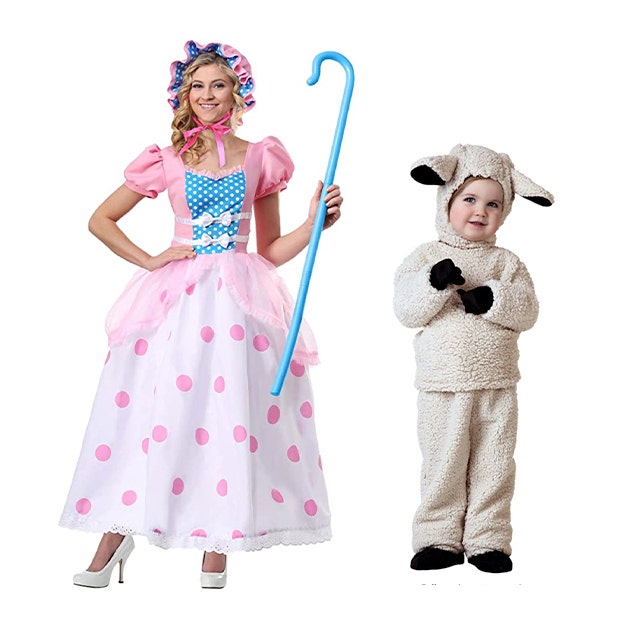 mother daughter halloween costumes little bo peep sheep