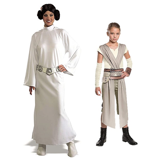 mother daughter halloween costumes princess leia rey