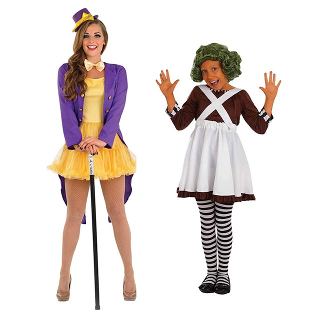 mother daughter halloween costumes willy wonka oompa loompa
