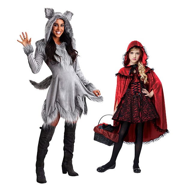mother daughter halloween costumes little red riding hood wolf