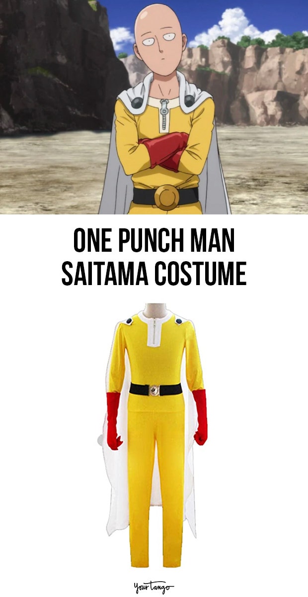Saitama Yellow One Punch Man Halloween Costume 