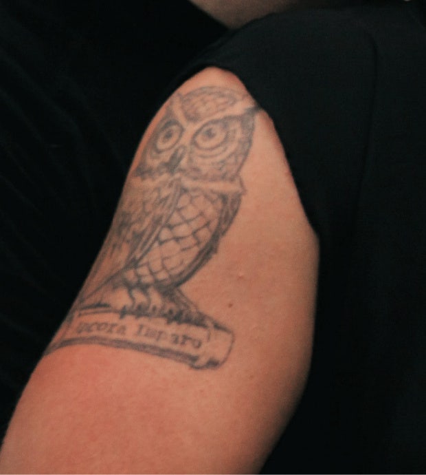owl tattoo idea for women
