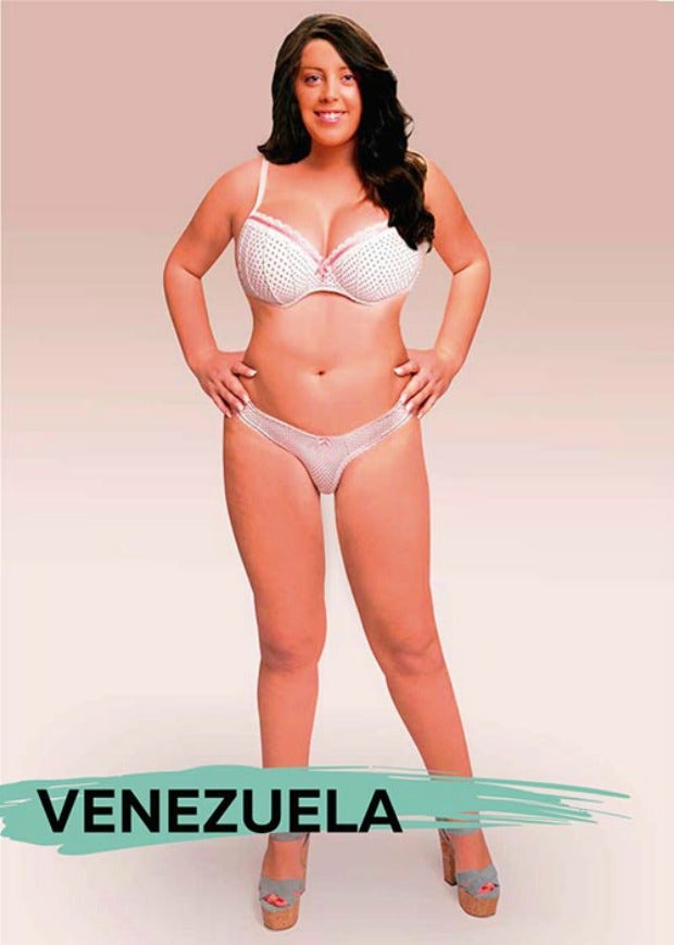 ideal female body type in Venezuela