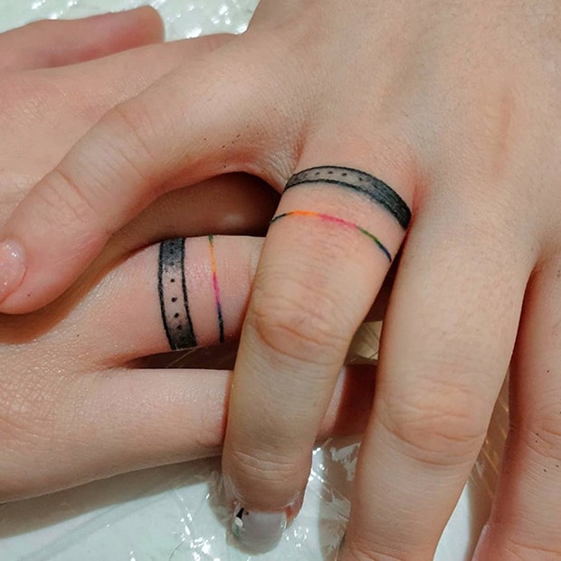 pride wedding ring tattoo