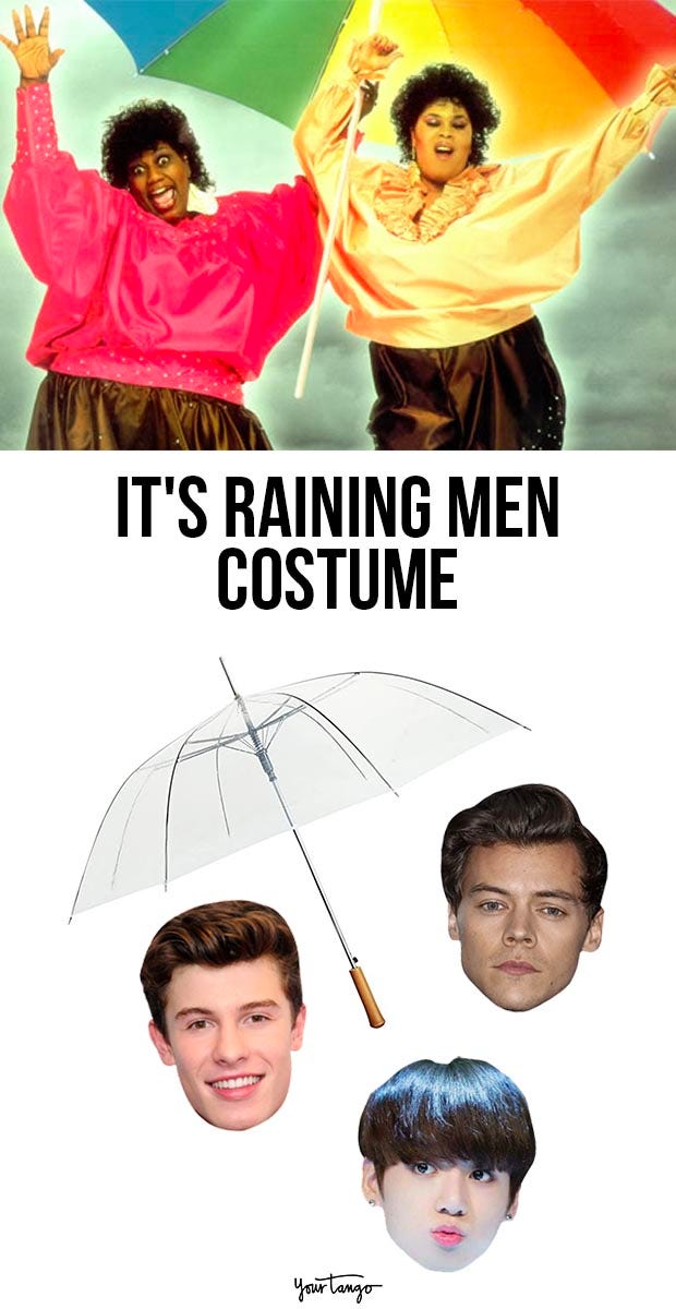 it&#039;s raining men last minute halloween costumes