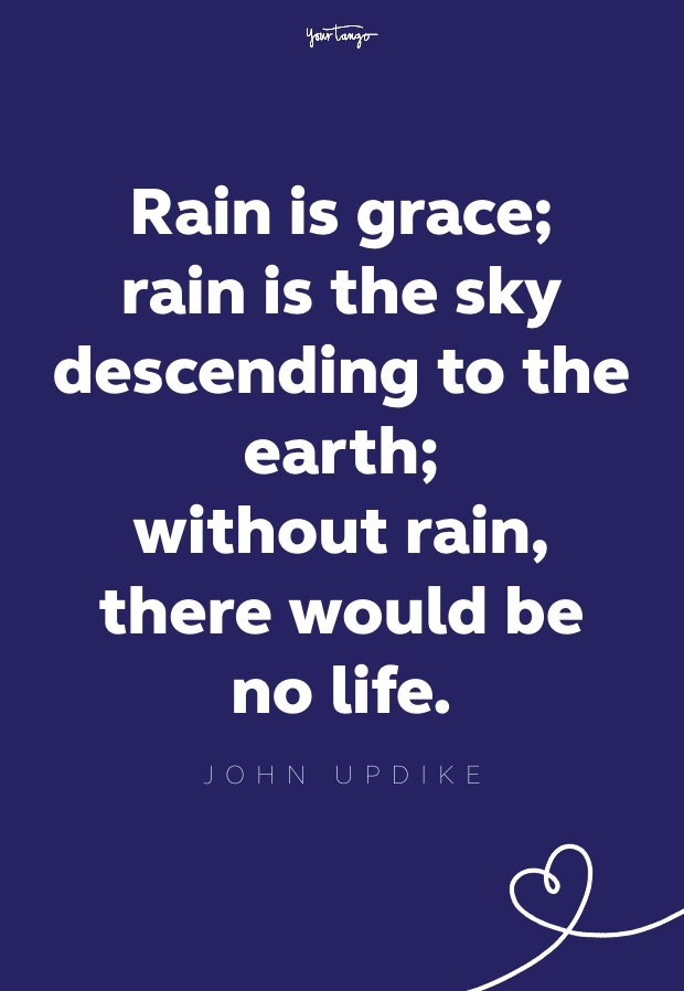 john updike rainy day quote