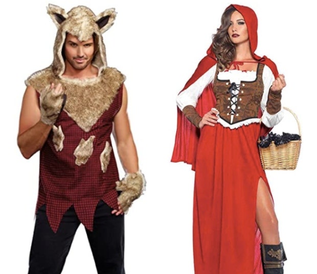 red riding hood and big bad wolf couples costume
