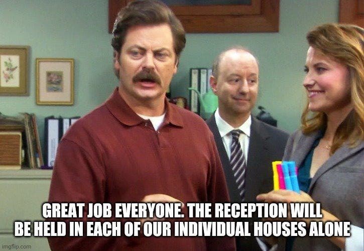 ron swanson reception quote