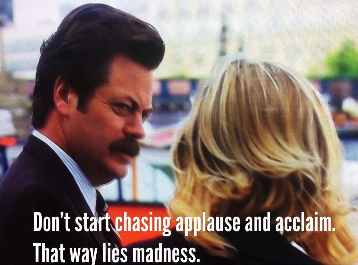 ron swanson applause quote
