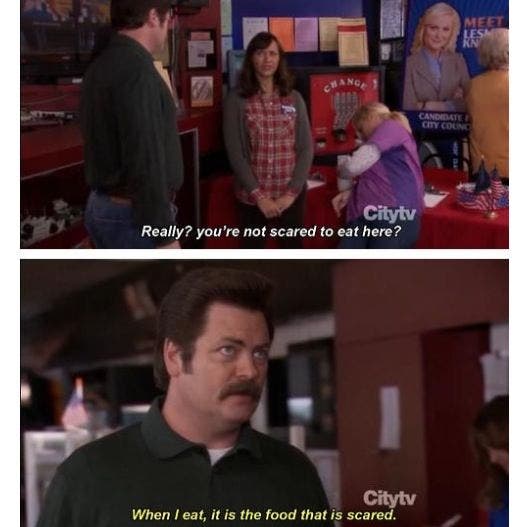 ron swanson food quote