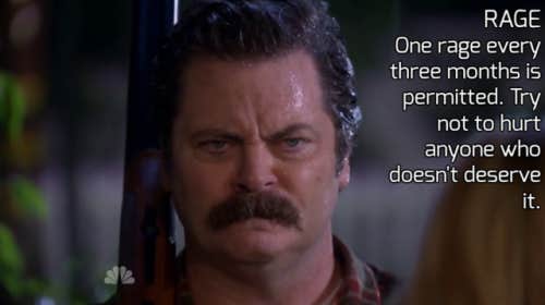 ron swanson rage quote