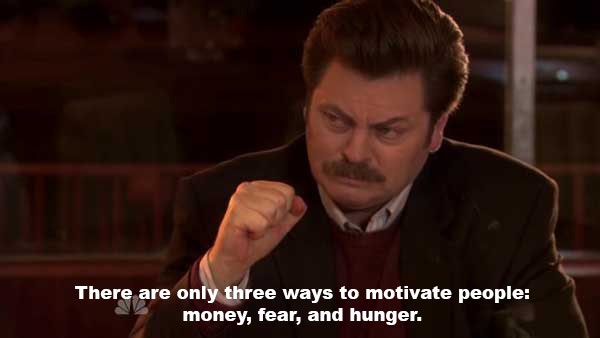 ron swanson motivate quote