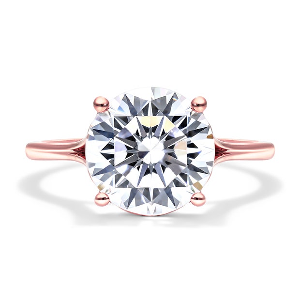 james allen 14K Rose Gold Classic Split Shank Solitaire Diamond Engagement Ring