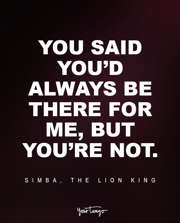 Simba, The Lion King Sad Disney Quote