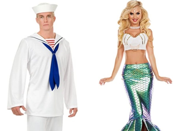 sailor and mermaid couples costume