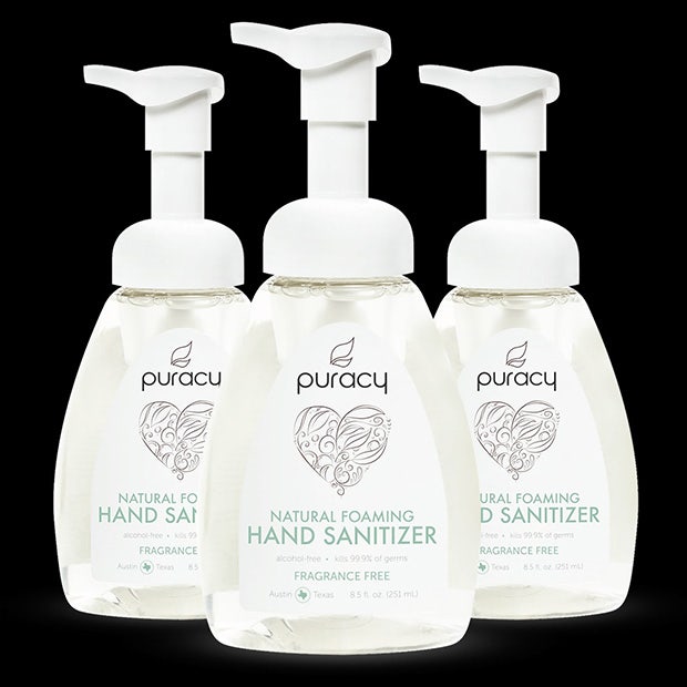 Puracy Natural Foaming Hand Sanitizer hand sanitizer for sensitive skin