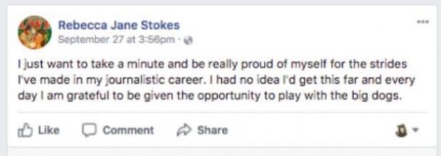 Rebecca Jane Stokes&#039; self-empowering Facebook post