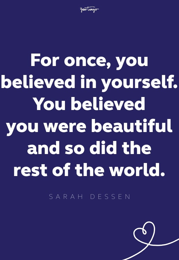 sarah dessen self esteem quote