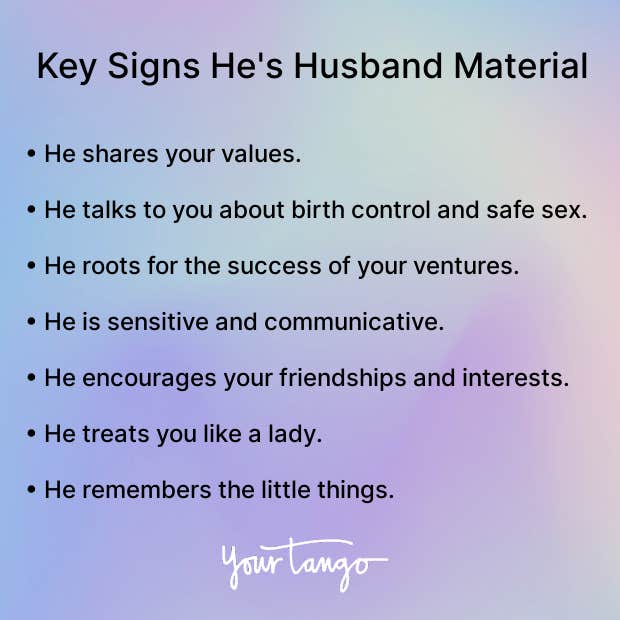 signs he&amp;apos;s husband material