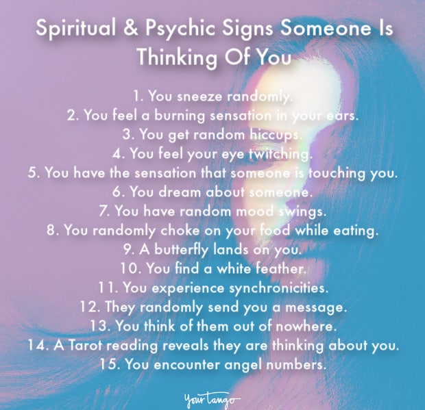 signs someone is thinking about you