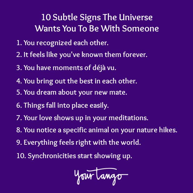 signs the universe wants you to be with someone