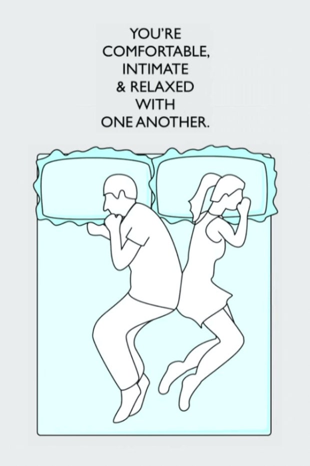 what your sleep position says about your relationship