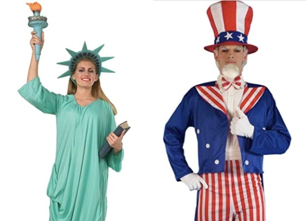 statue of liberty and uncle sam couples costume