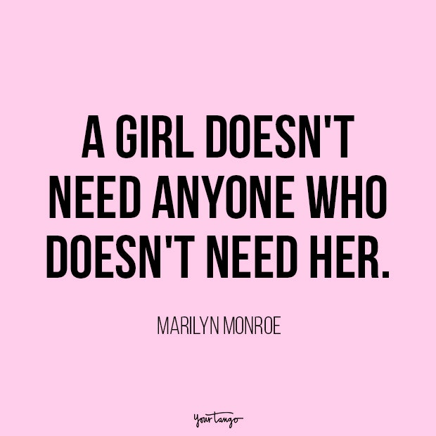 Marilyn Monroe independent woman quote